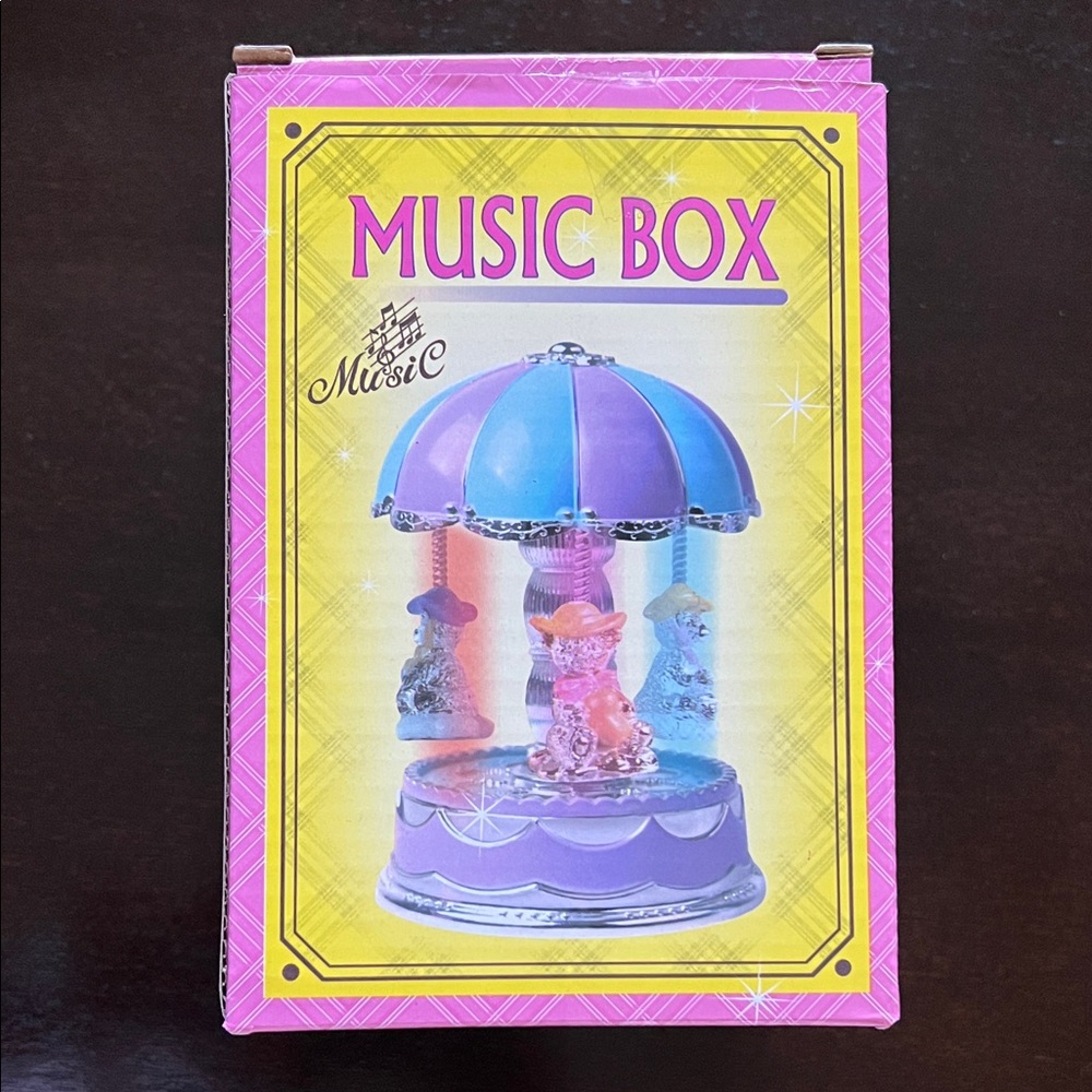Purple and Blue Carousel Music Box